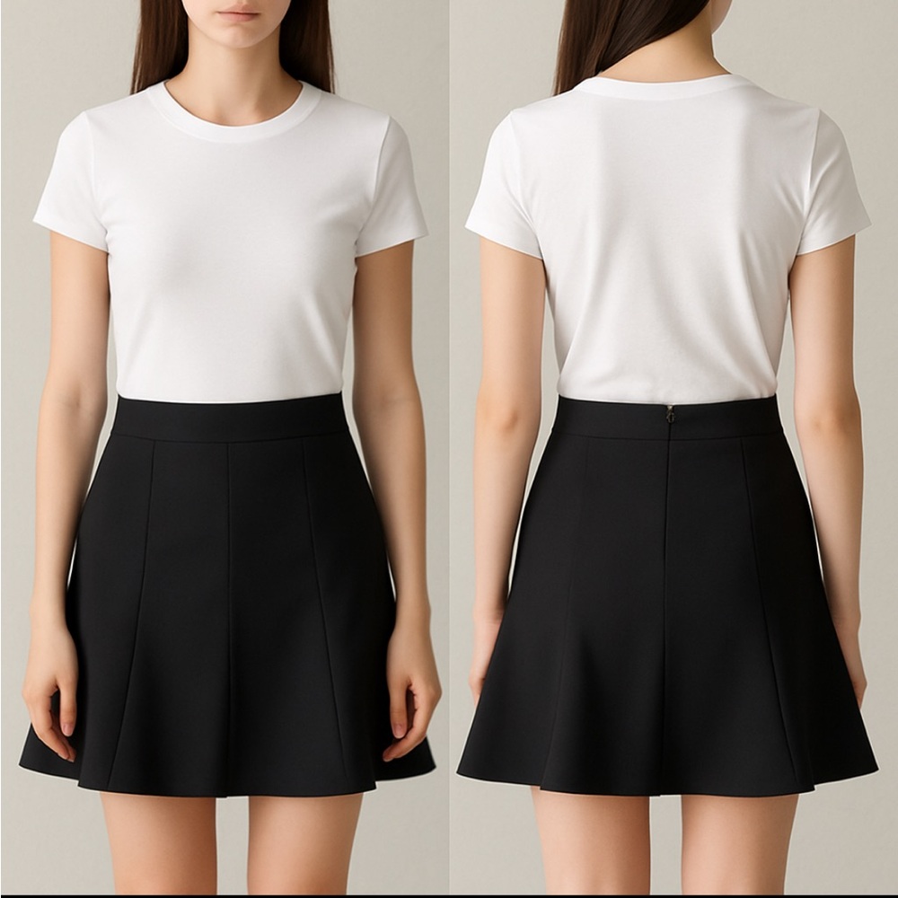 Express Black Mini Skirt Wool Blend Skort – Black, Size 0. (G4) - Picture 2 of 4